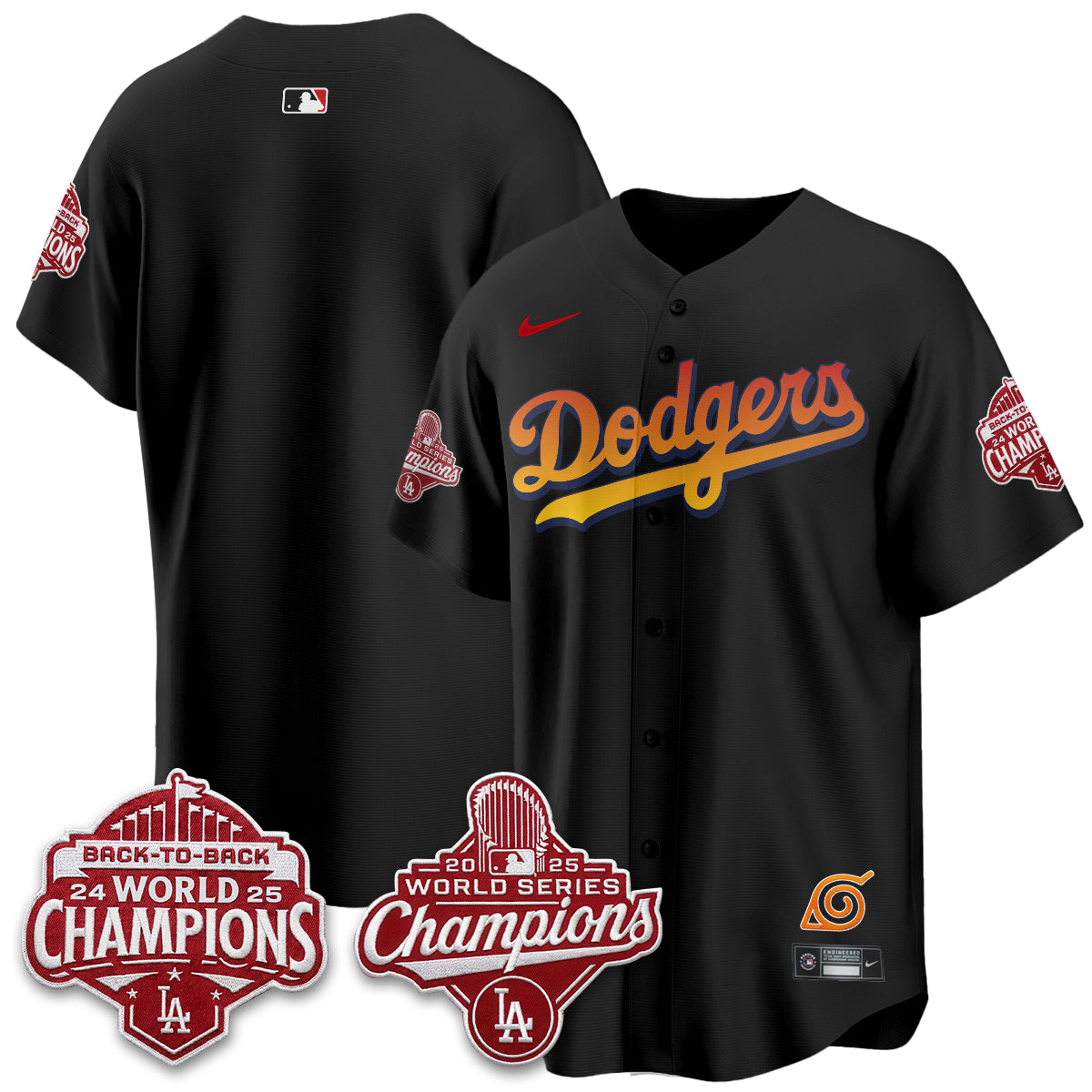 Los Angeles Dodgers x The Knucklehead Ninja Vapor Jersey - Stitched