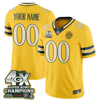 GB 2026 Rivalries 4X Champs Custom Vapor Jersey - Stitched