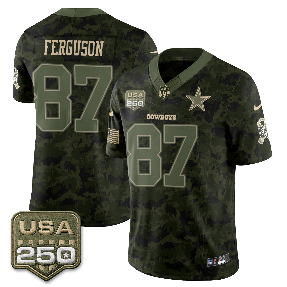 DAL 2026 Salute to Service Edition Vapor Jersey - Stitched