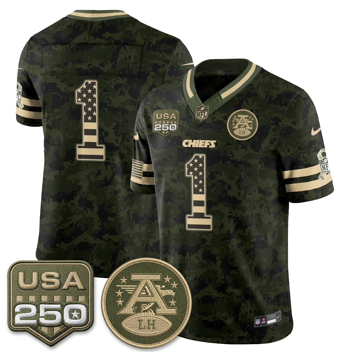 Kansas City Chiefs 2026 Salute to Service Vapor Jersey - Stitched
