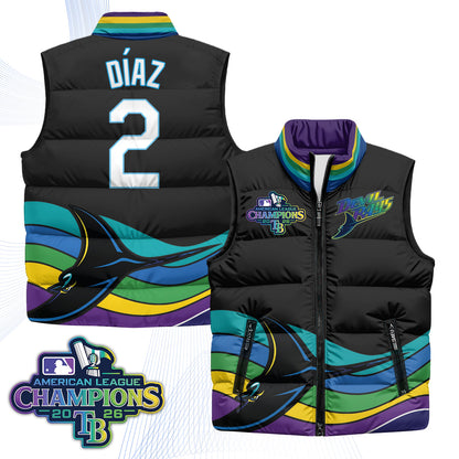 Tampa Bay Rays 2026 AL Champions Limited Puffer Vest - Printed