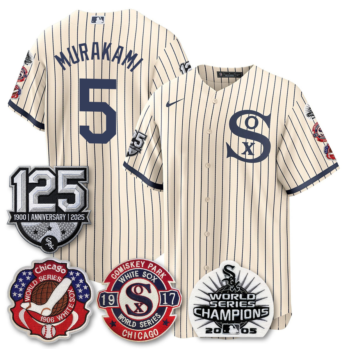 CWS 125th Anniversary - W.S Champions Edition Vapor Jersey - Stitched