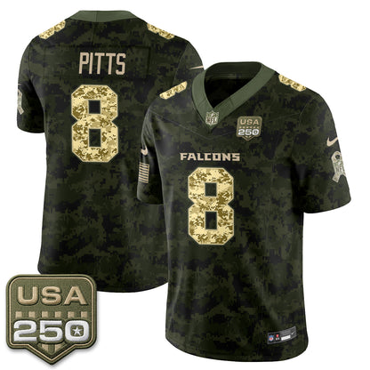 Atlanta Falcons 2026 Salute to Service Vapor Jersey - Stitched