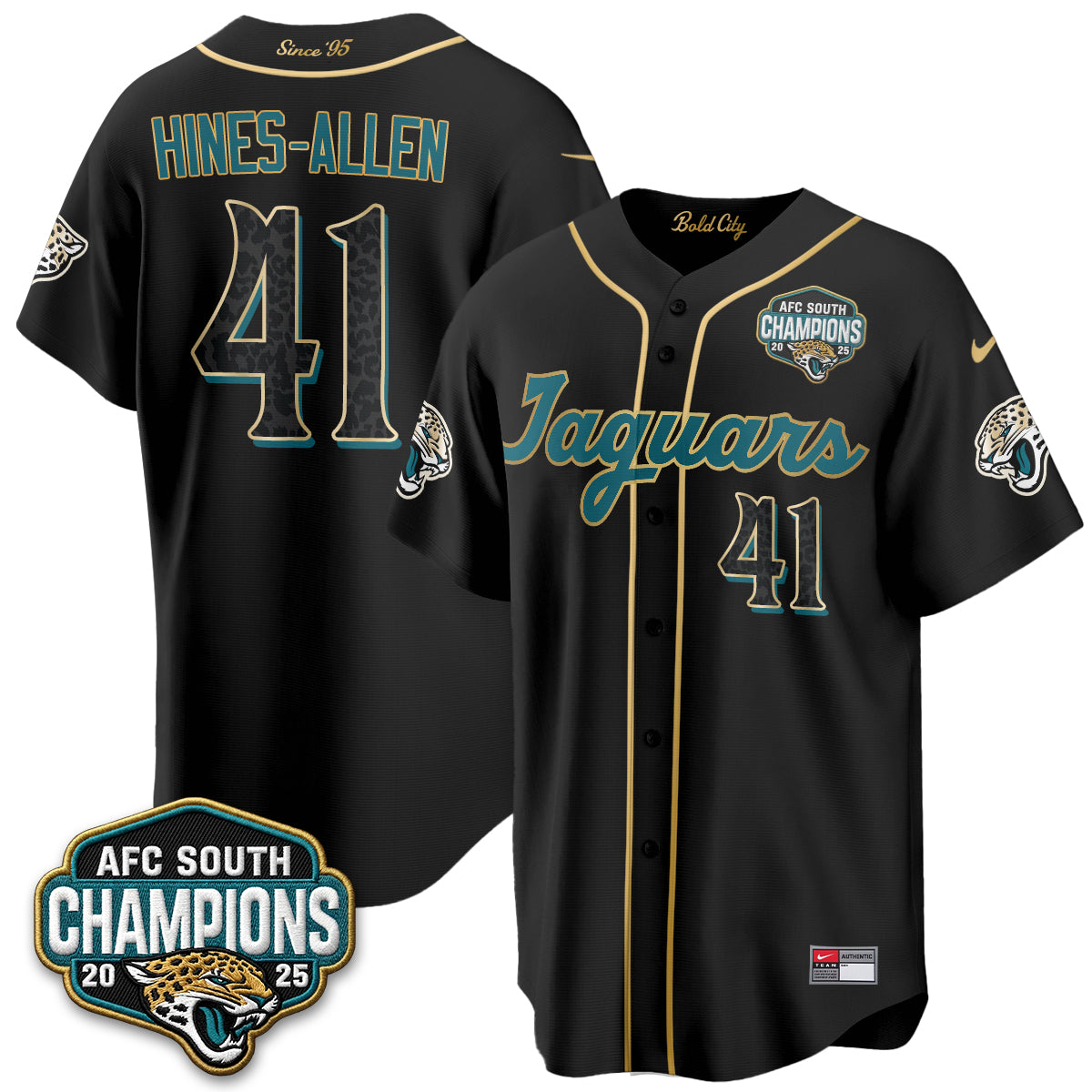 Jacksonville Jaguars 2026 Rivalries Baseball Vapor Jersey - Stitched