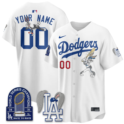 Los Angeles Dodgers Bunny Edition Vapor Custom Jersey - Stitched