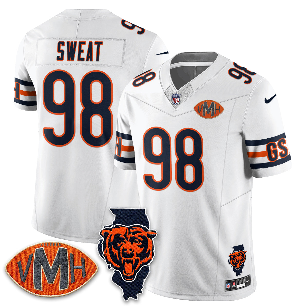 Chicago Bears Polar Bear Edition Vapor Jersey - Stitched