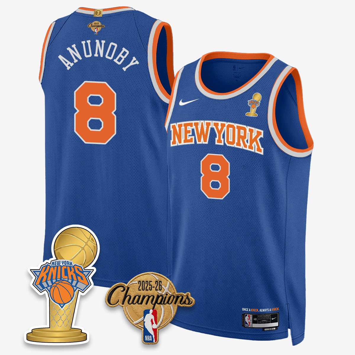 NYK 2026 NBA Champions Gold Edition Vapor Jersey - Stitched n3