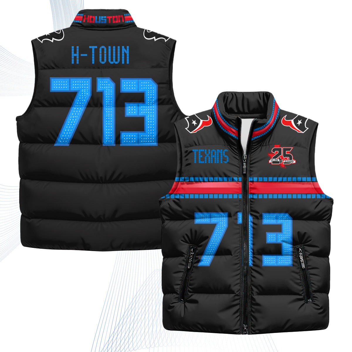 Houston Texans 2026 Rivalries Puffer Vest - Printed
