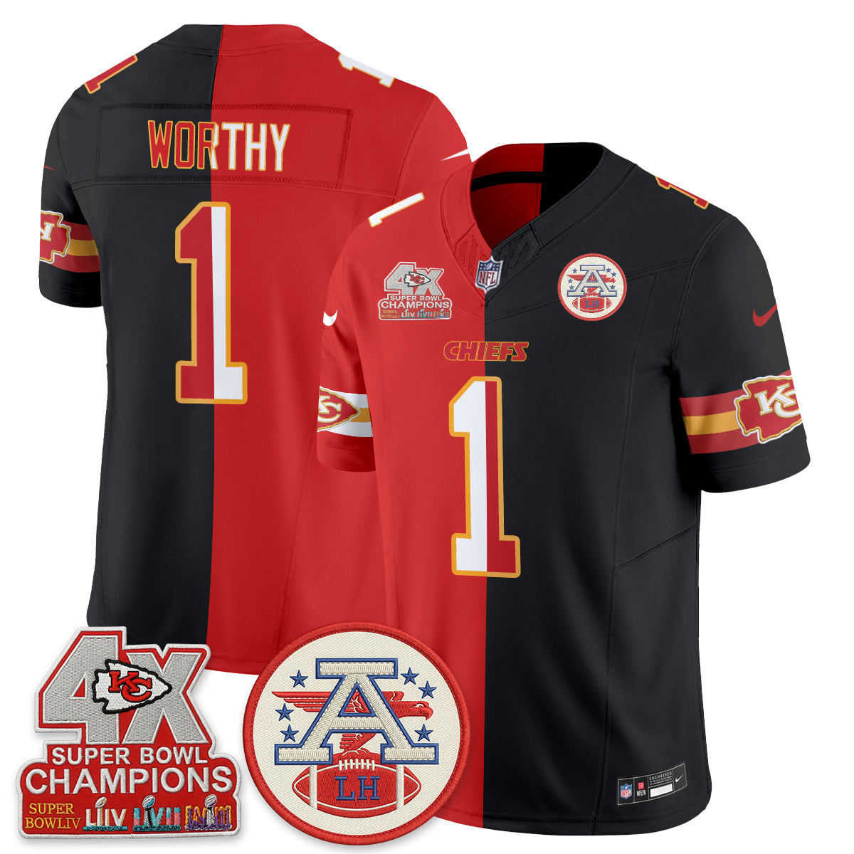 KC Split Edition Vapor Jersey - Stitched