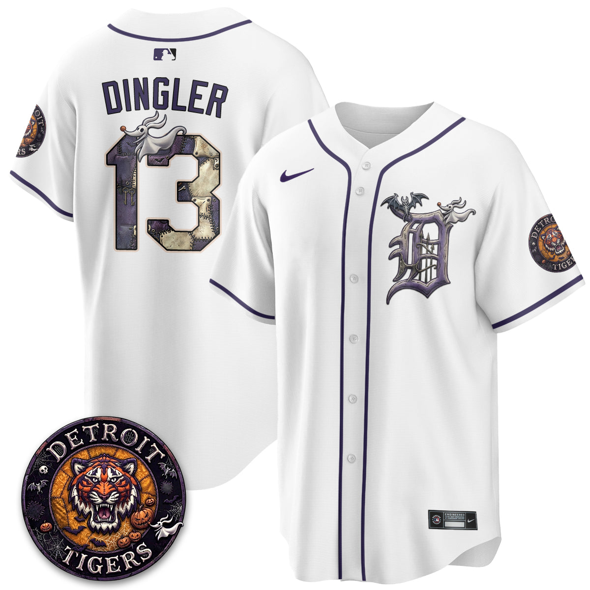 Detroit Tigers Nightmare Edition Vapor Limited Jersey - Stitched
