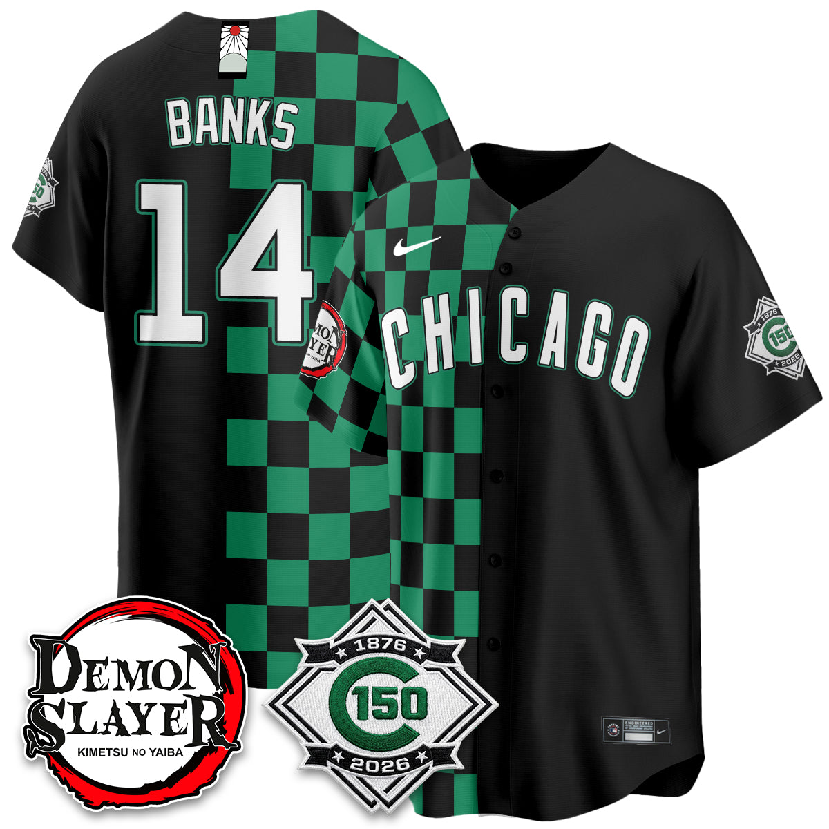 Chicago Cubs Demon Slayer Vapor Limited Jersey - Stitched