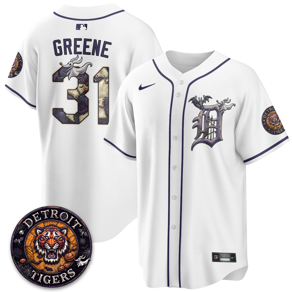 Detroit Tigers Nightmare Edition Vapor Limited Jersey - Stitched