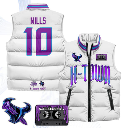 HOU "Screwcity" Puffer Vest - Printed