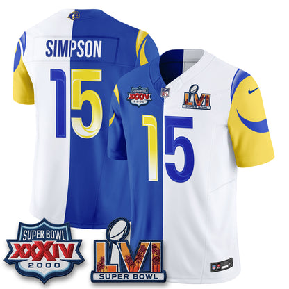 Los Angeles Rams Split Vapor Jersey - Stitched