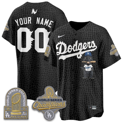 Los Angeles Dodgers x Godzilla Vapor Custom Jersey- Stitched
