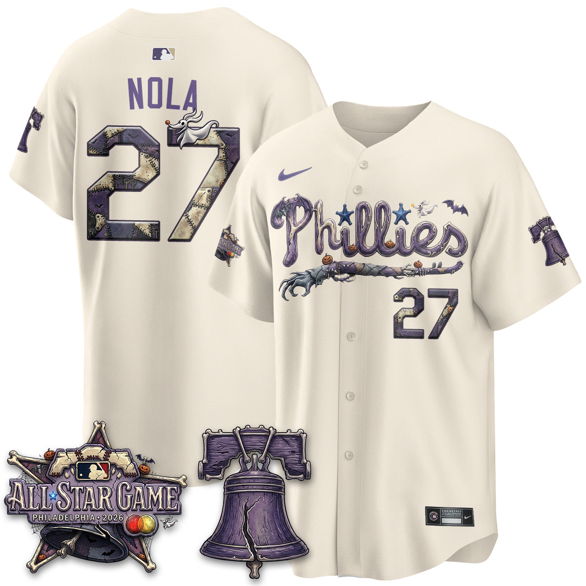 Philadelphia Phillies Nightmare Edition Vapor Jersey - Printed