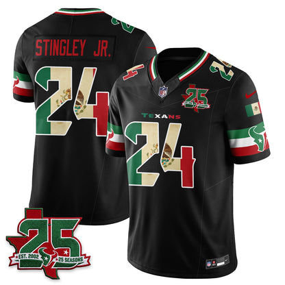 Houston Texans 25 Seasons Mexico Style Vapor Jersey - Stitched