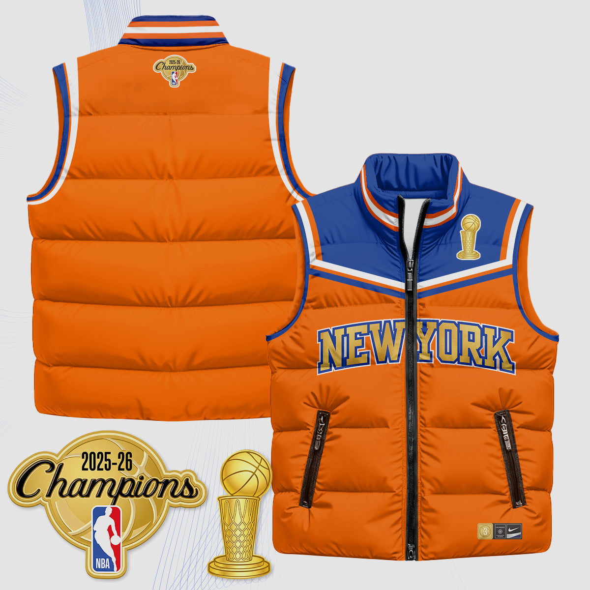 NYK Champions Night Puffer Vest - Printed