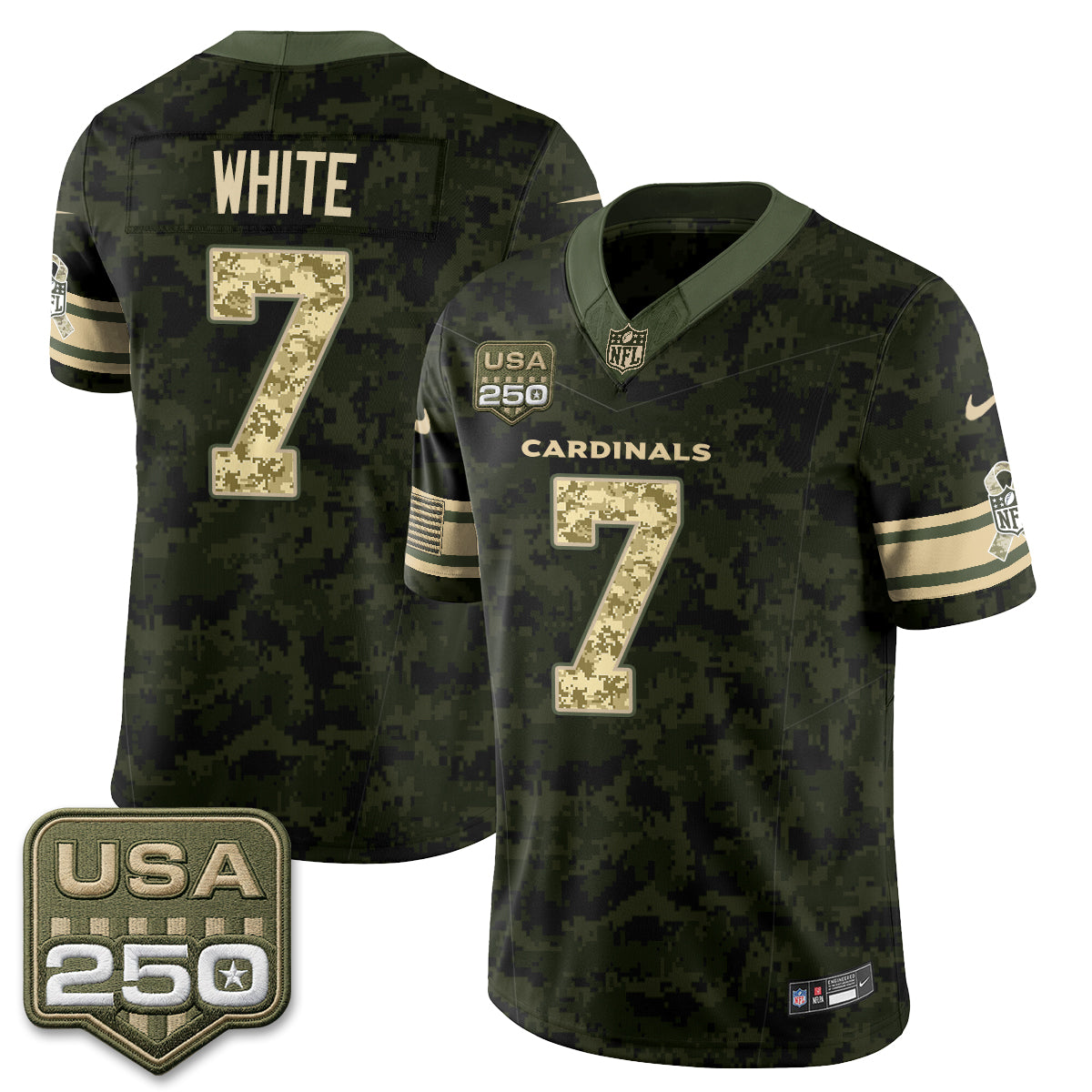 Arizona Cardinals 2026 Salute to Service Vapor Jersey - Stitched
