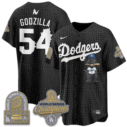Los Angeles Dodgers x Godzilla Vapor Jersey- Stitched
