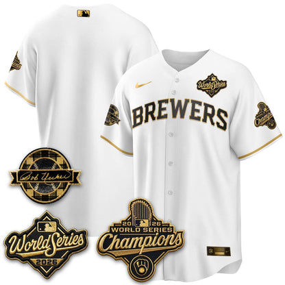 MIL 2026 WS Champions - Bob Uecker Patch Vapor Jersey - Stitched (TT)