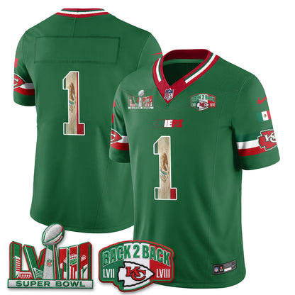 Kansas City Chiefs Mexico Edition Vapor Jersey - Stitched