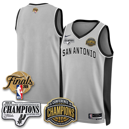 SAS 2026 NBA Western Conference Champions Vapor Jersey - Stitched