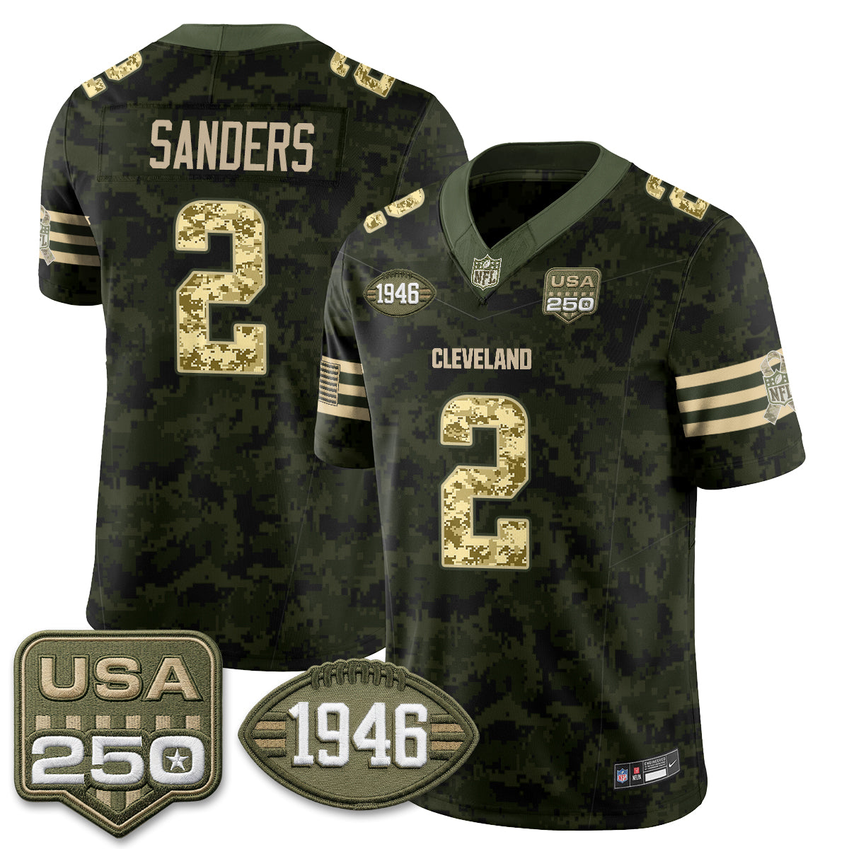 Cleveland Browns 2026 Salute to Service Vapor Jersey - Stitched