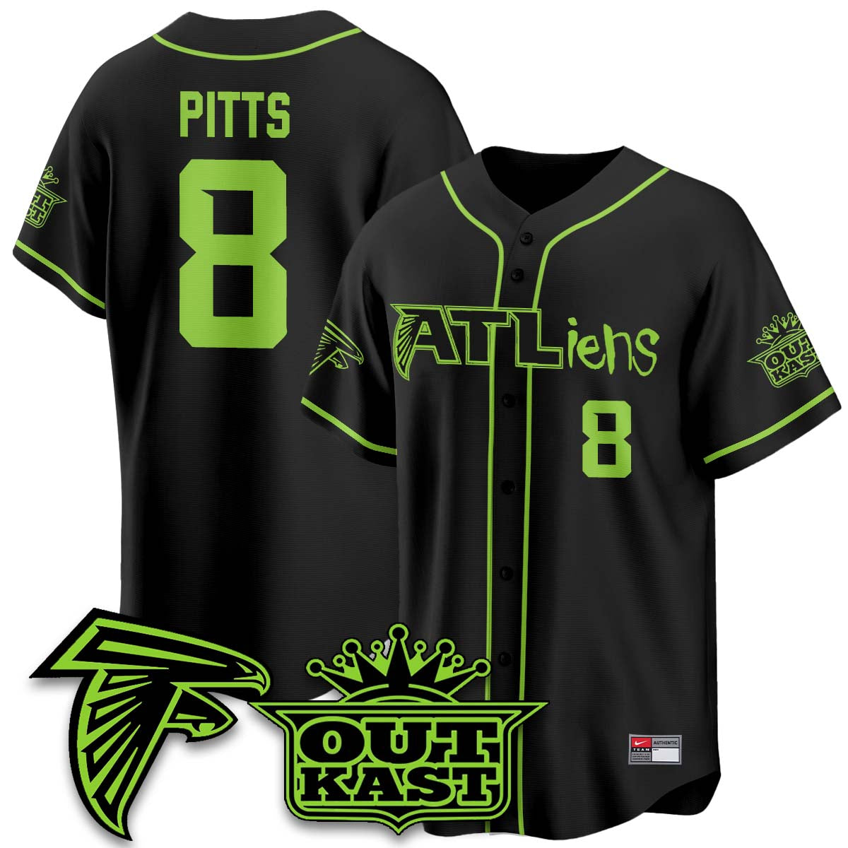 ATL 30th Anniversary ATLiens Baseball Vapor Jersey - Stitched