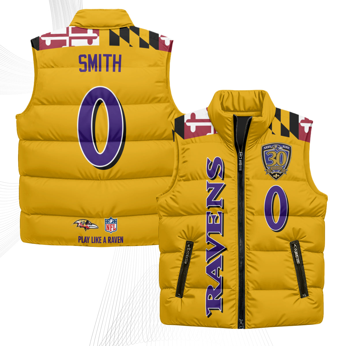BAL Maryland Puffer Vest - Printed