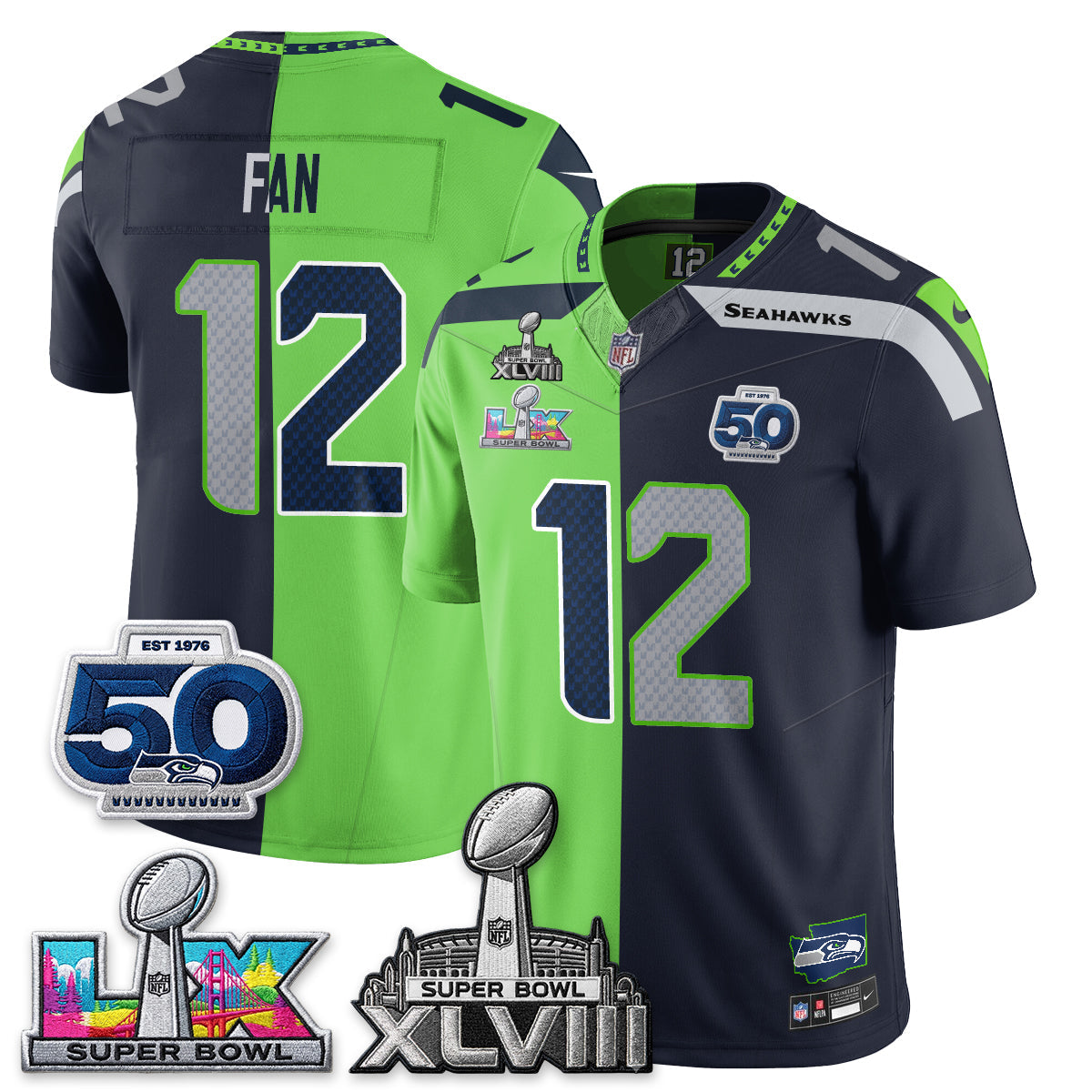 SEA SB LX Champs Split Edition Vapor Jersey - Stitch