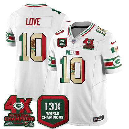 Green Bay Packers Mexico Edition Vapor Jersey - Stitched