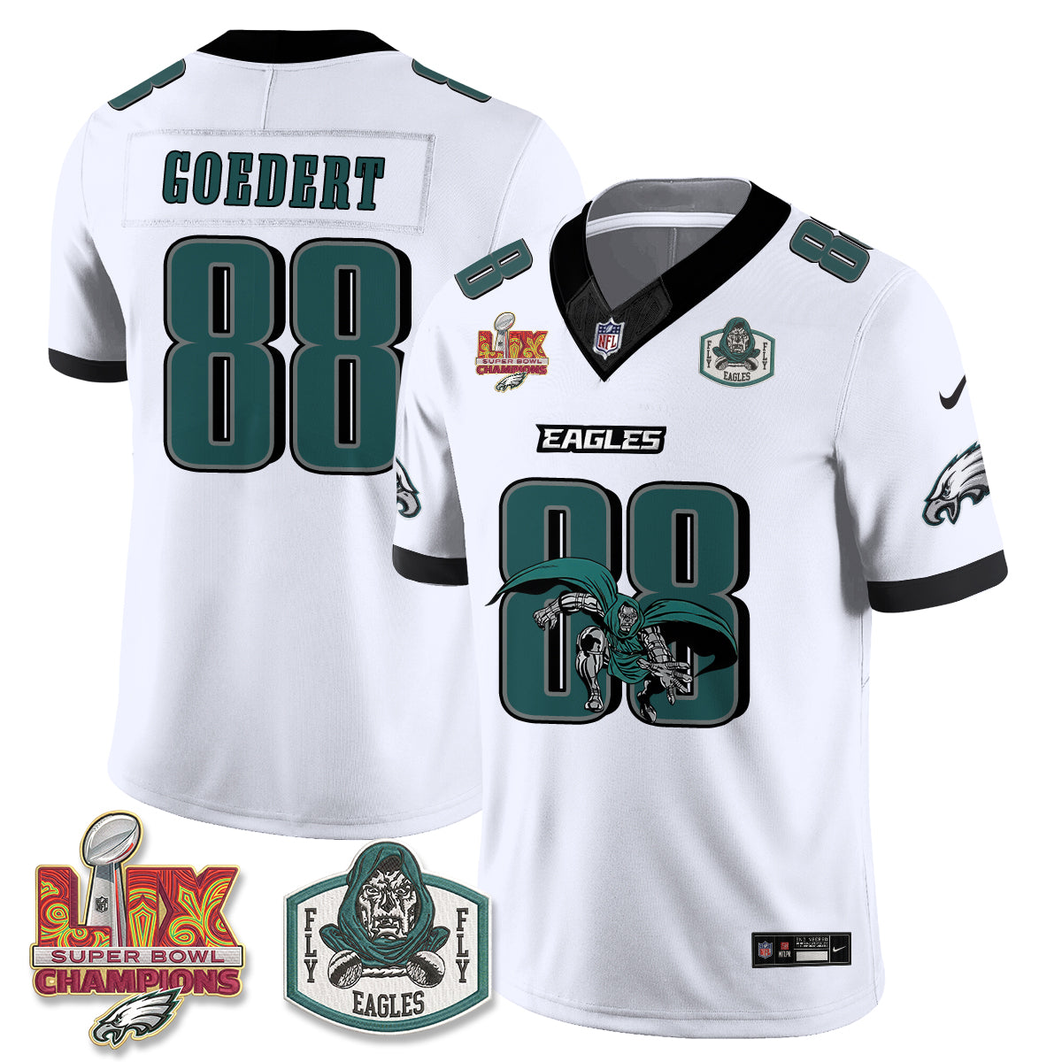 Philadelphia Eagles x Green Cape Villain Edition Vapor Jersey - Stitched