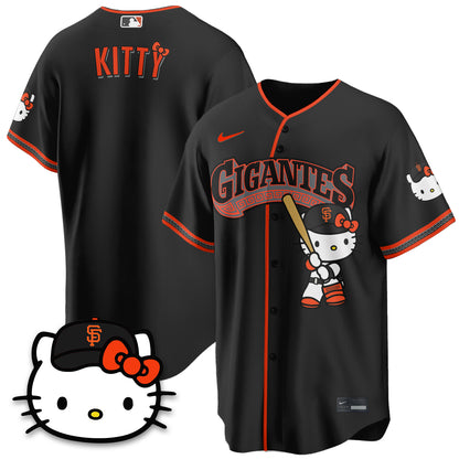 San Francisco Giants x Meow KT Vapor Jersey - Stitched