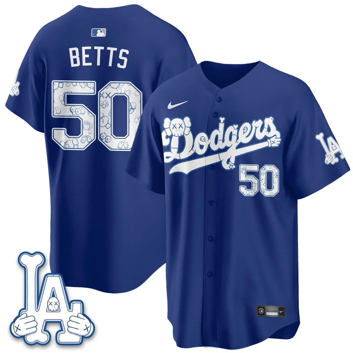 Los Angeles Dodgers x KAWS Edition Vapor Jersey V2- Stitched