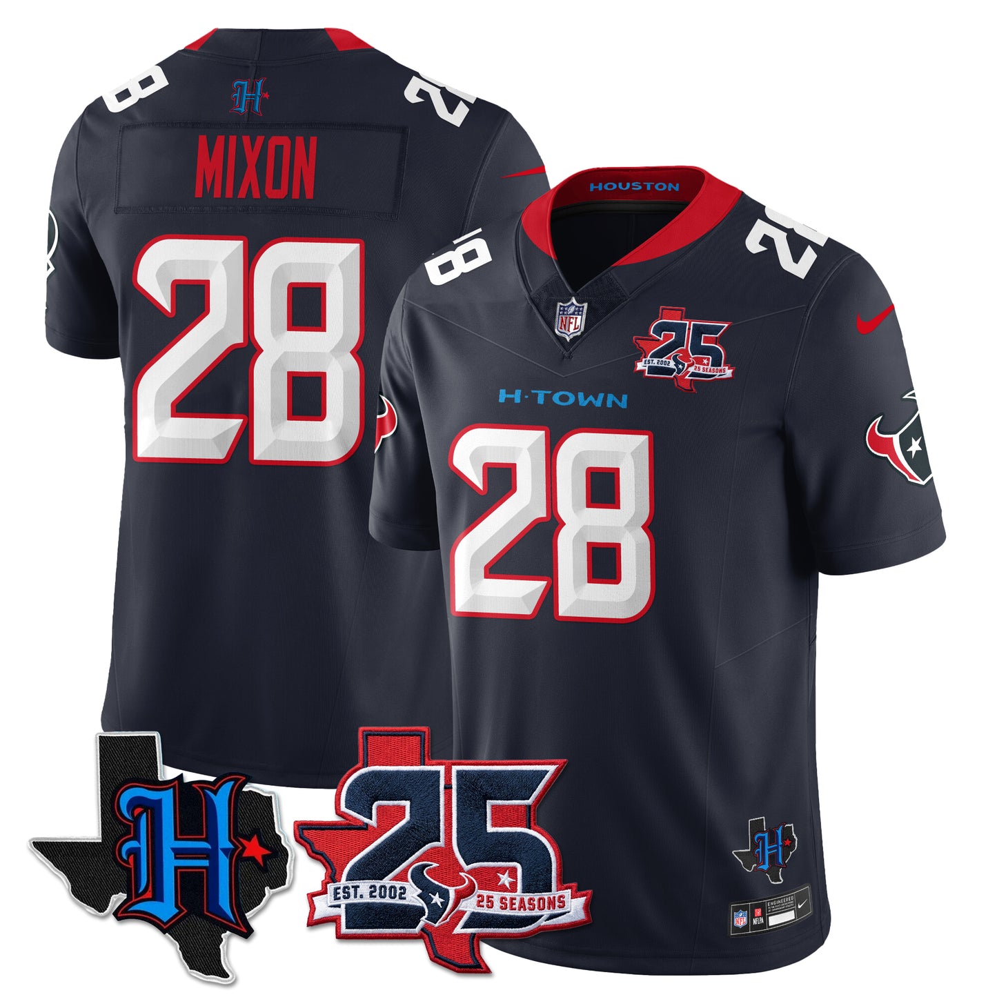 HOU 25th Seasons in 2026 Basic Vapor Limited Jersey - All Stitched