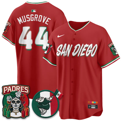 San Diego Padres City Connect Mexico Style Vapor Jersey - Stitched