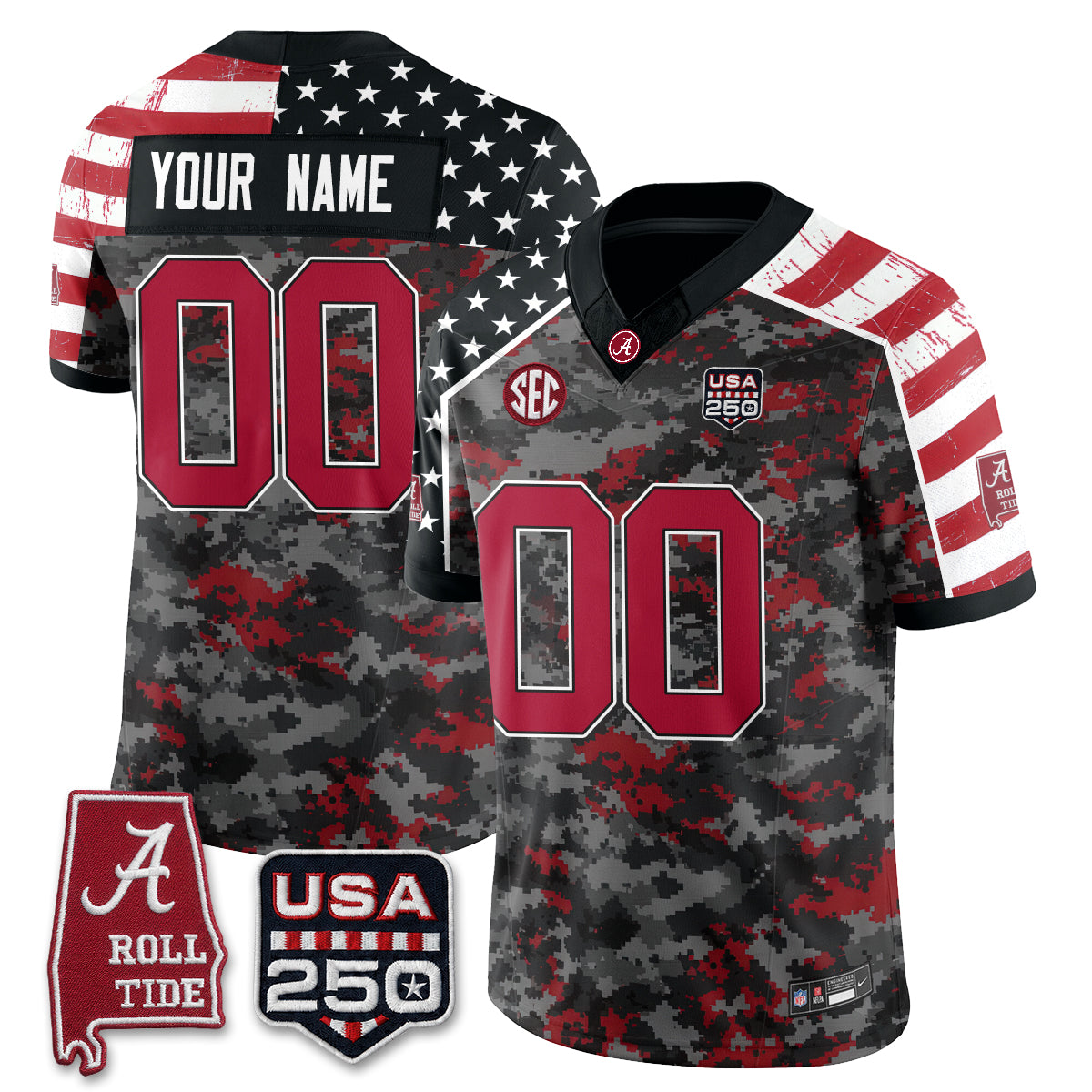 BAMA Camouflage Edition 2026 Vapor Limited Custom Jersey - Stitched