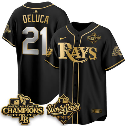 TB 2026 AL Champions Black Gold Edition Vapor Jersey V2- Stitched