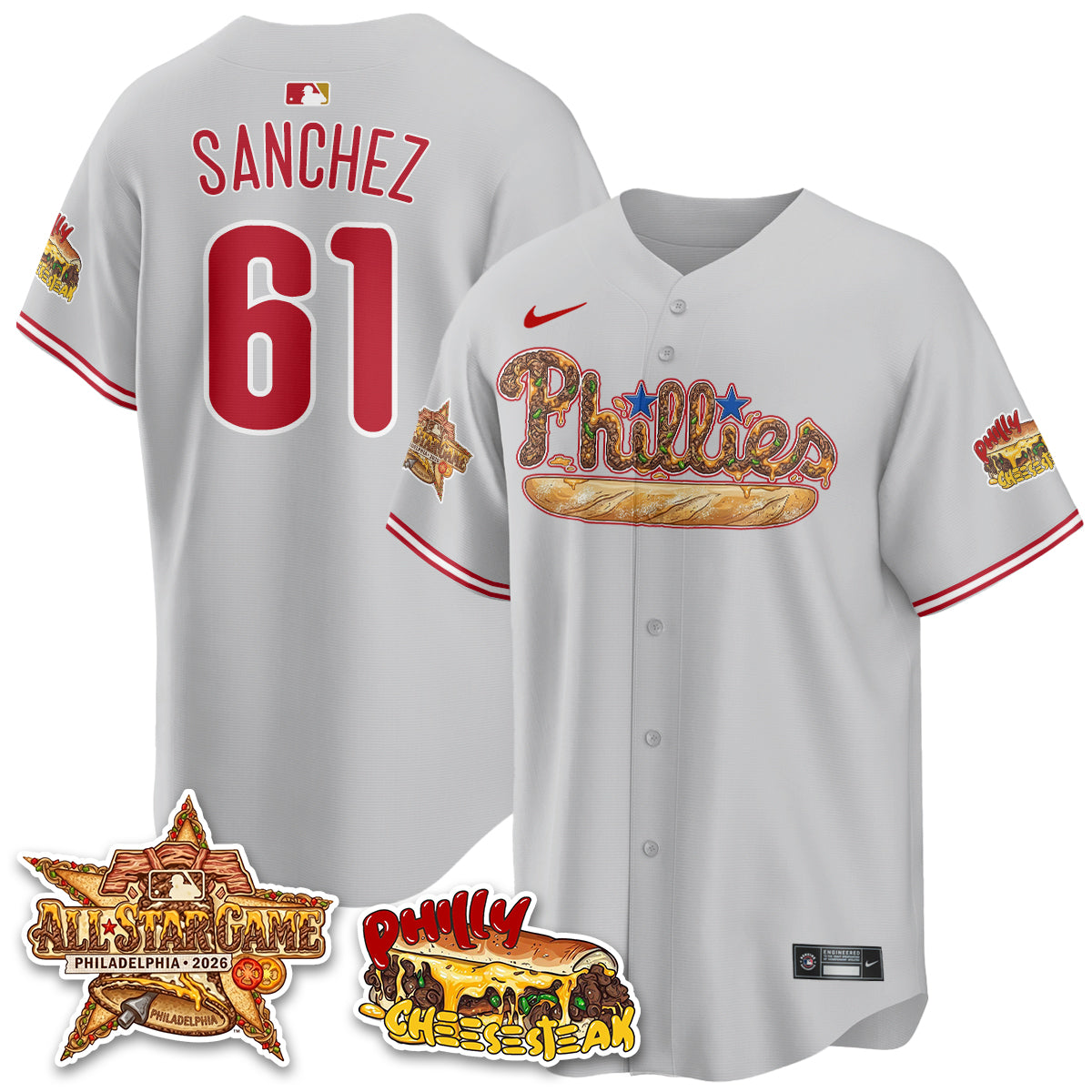 Philadelphia Phillies Cheesesteak Edition Vapor Limited Jersey - Stitched