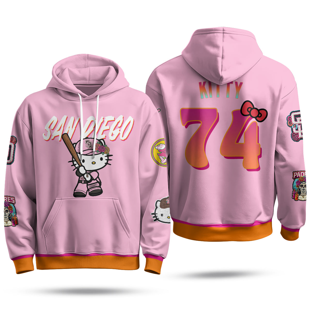 San Diego Padres x Meow KT Hoodie - Stitched