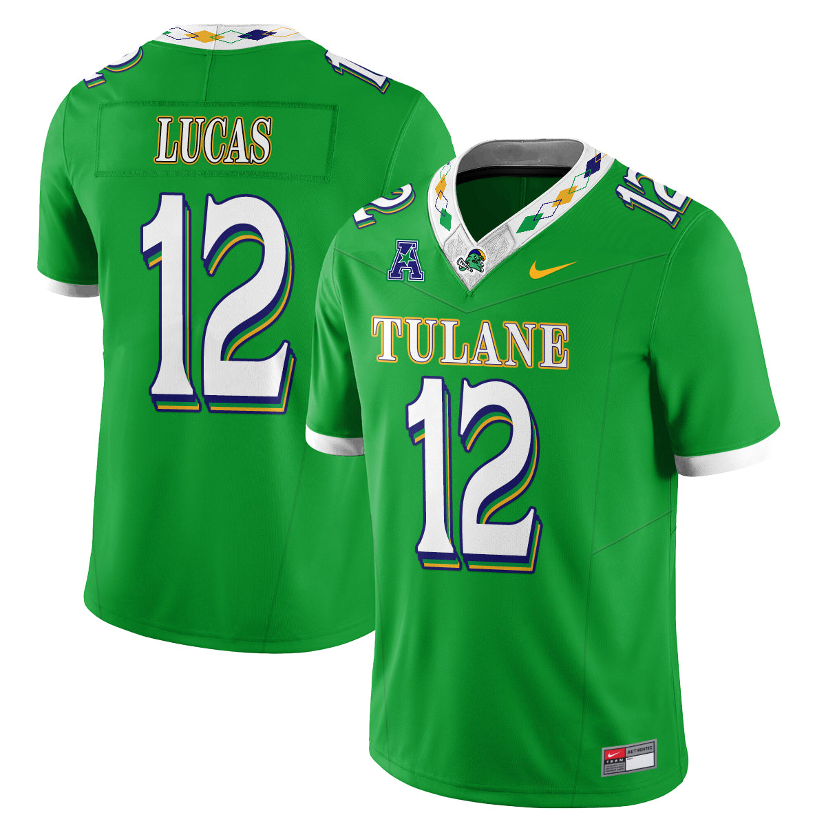 Tulane Green Wave 2026 City Football Vapor Jersey - Stitched