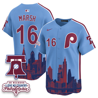 Philadelphia Phillies "26 Reasons I Love My Country" Edition Vapor Jersey - Stitched