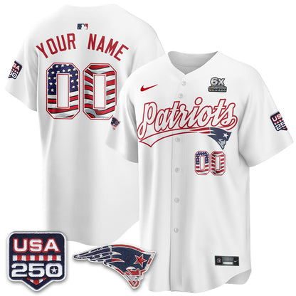 New England Patriots America Edition Vapor Custom Jersey - Stitched