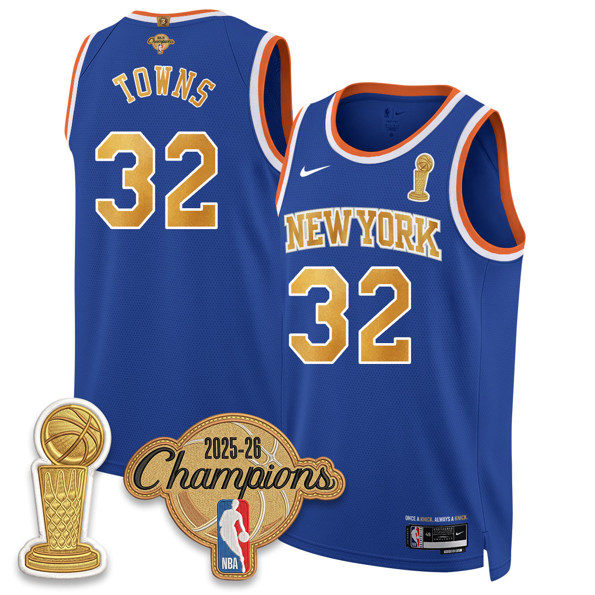 NYK Champions Night Vapor Jersey - Stitched