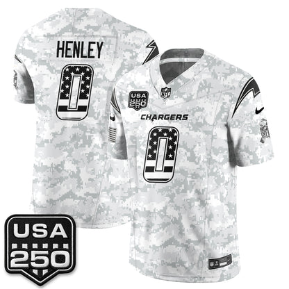 Los Angeles Chargers 2026 Salute to Service Vapor Jersey - Stitched