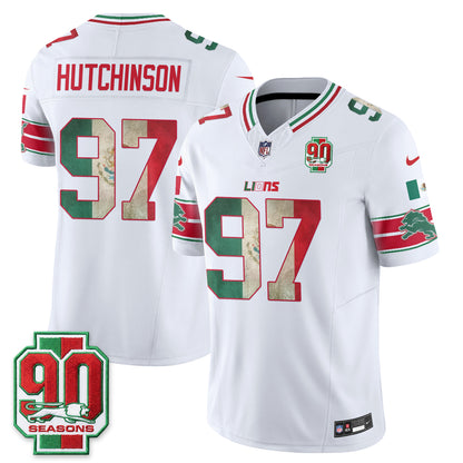 Detroit Lions Mexico Edition Vapor Jersey - Stitched