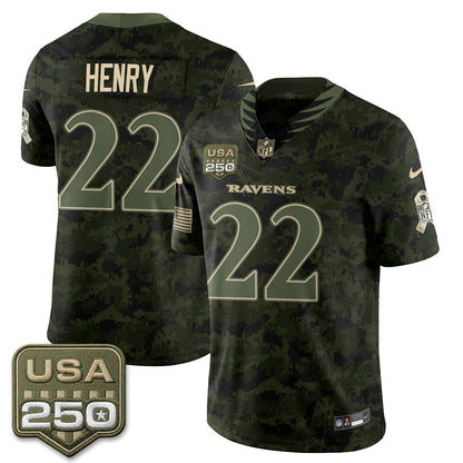 Baltimore Ravens 2026 Salute to Service Vapor Jersey - Stitched