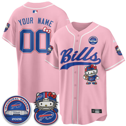 Buffalo Bills x Meow  Vapor Custom Baseball Jersey - Stitched