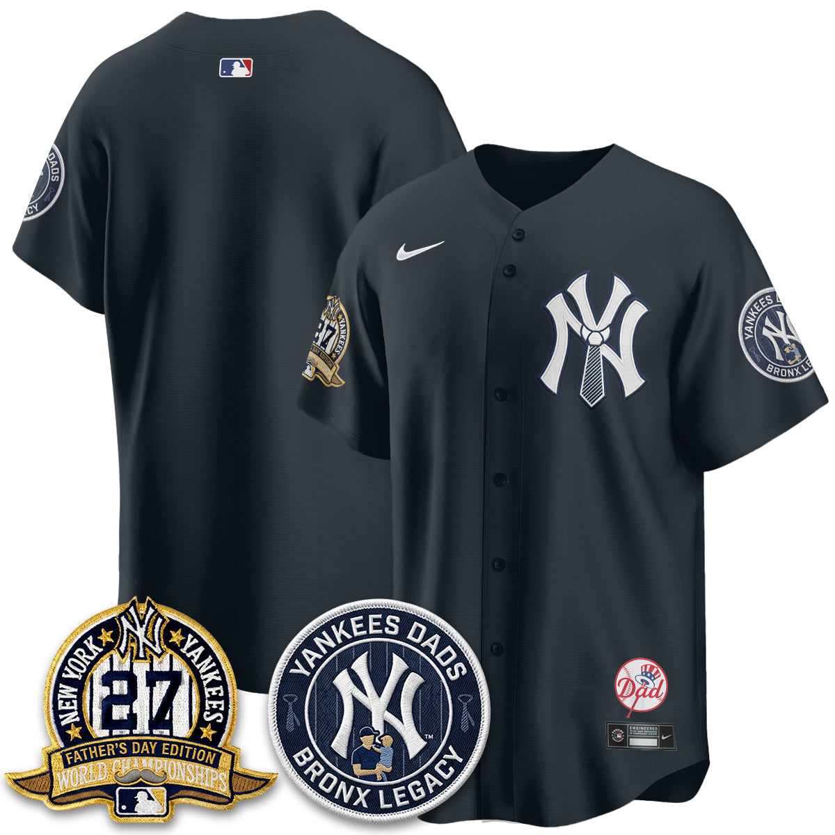 NYY Happy Father's Day 2026 Jersey - Stitched